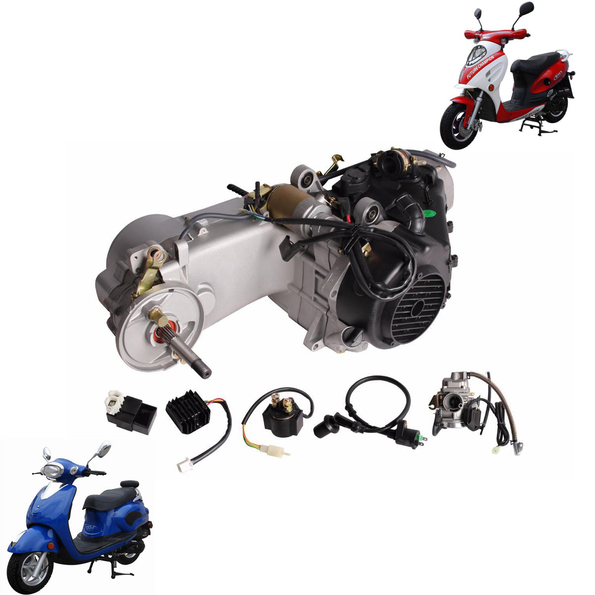 Gy6 50cc Scooter pièces 50qt-9 - Chine Pièces scooter, Gy6 Pièces Pièces de  moto Moto