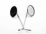 Mirrors - 8mm Rh Thread Chrome Round for gy6 - ChinesePartsPro